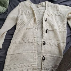 RuffHewn Cream Colored Long Sweater